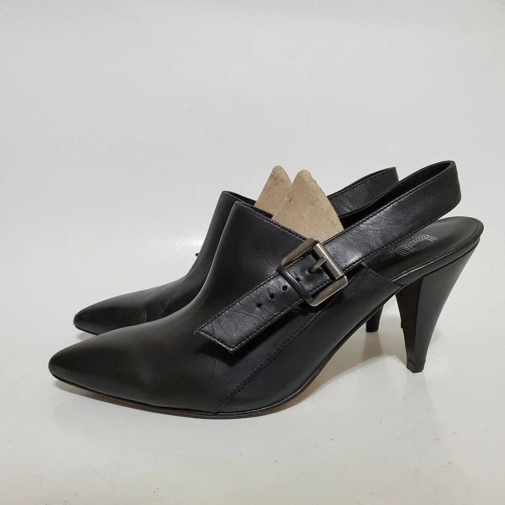 Belle Sigerson Morrison Womens 9.5 Black Leather Shootie Shoes Mule Witchy Heel